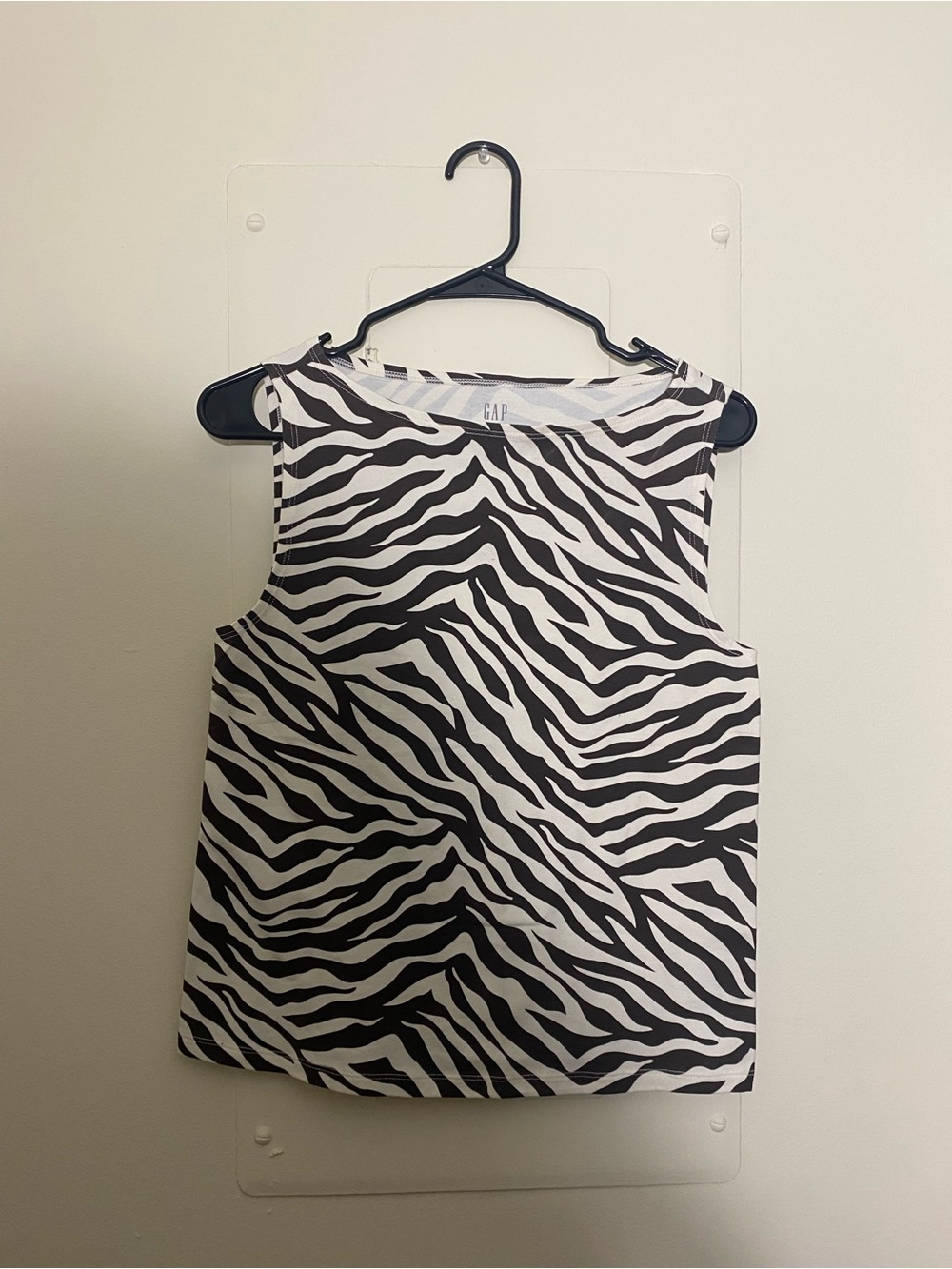 GAP Black & White Zebra-Stripe Tank